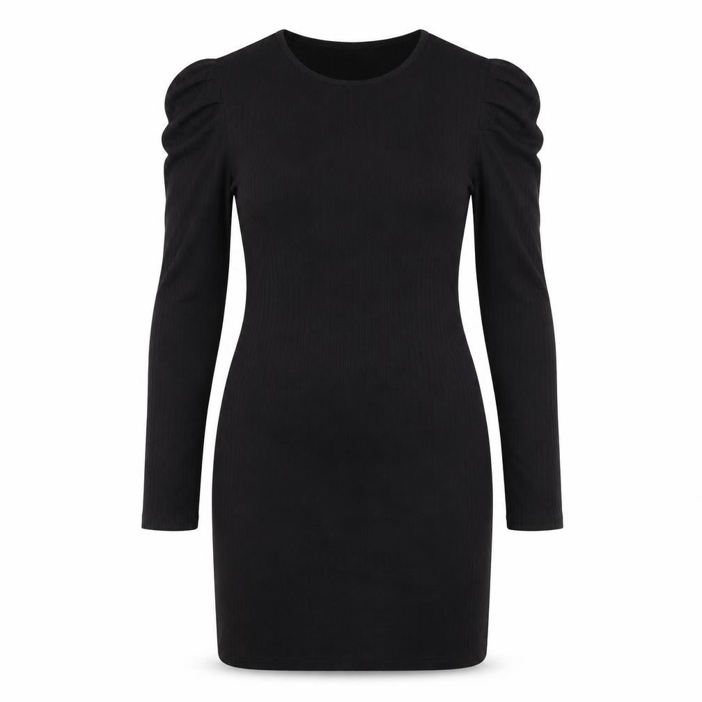 Brave Soul Womens Black Polyester Bodycon Size M Round Neck Pullover