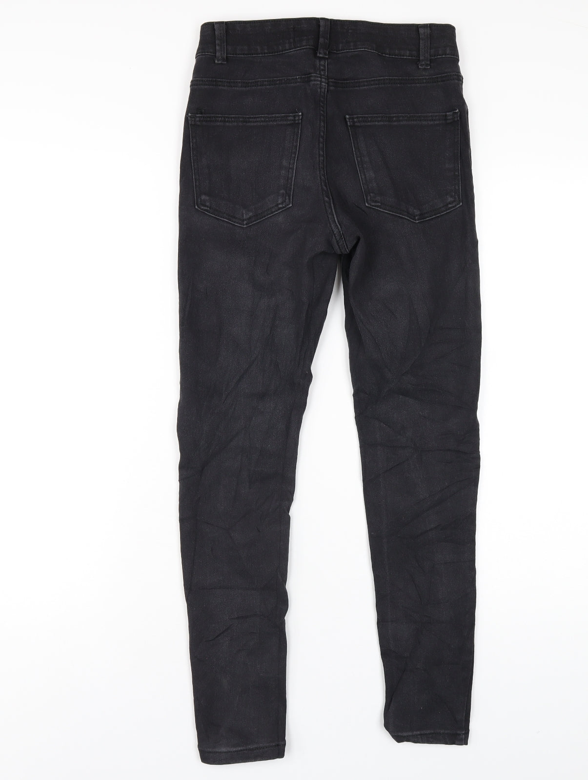 Denim & Co. Womens Black Cotton Skinny Jeans Size 8 L27 in Regular Zip
