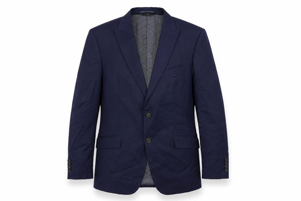 Marks & Spencer Mens Blue Polyester Jacket Suit Jacket Size 44 Regular
