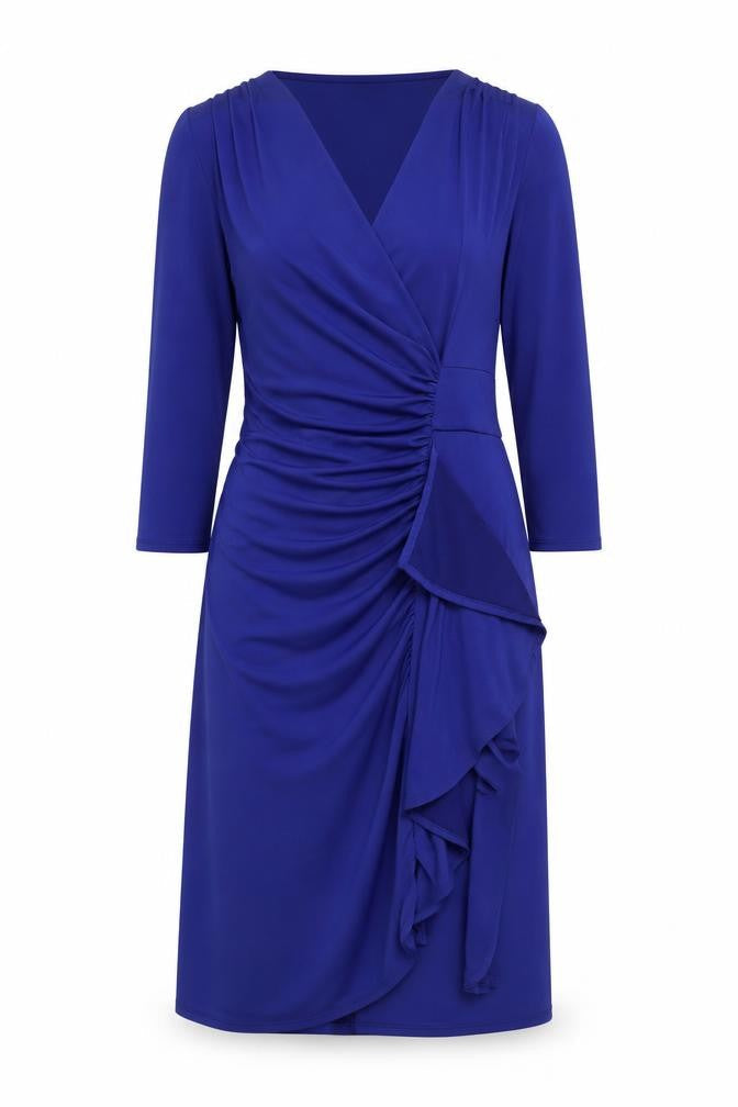 M&Co Womens Blue Polyester A-Line Size 16 V-Neck Pullover