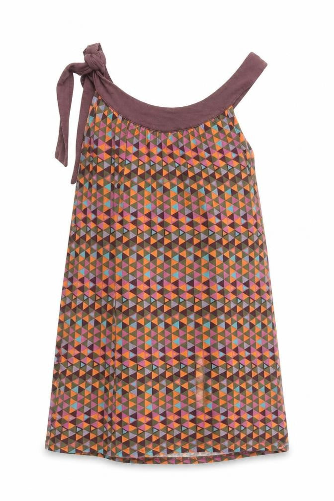 La Redoute Womens Multicoloured Geometric Viscose Basic Tank Size 10 Round Neck
