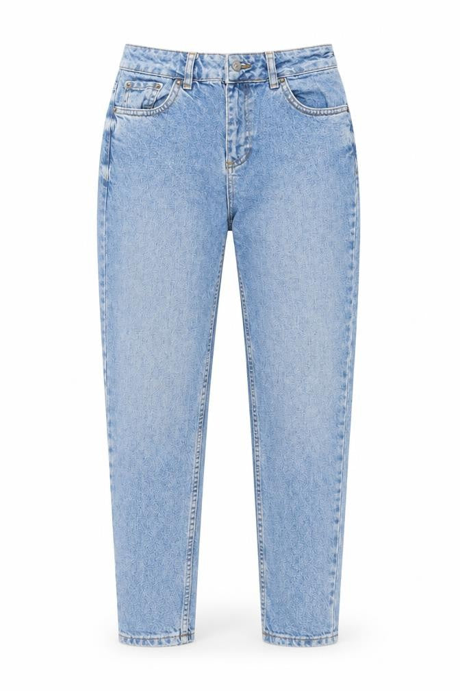 Topshop Womens Blue Cotton Mom Jeans Size 26 in L26 in Regular Button