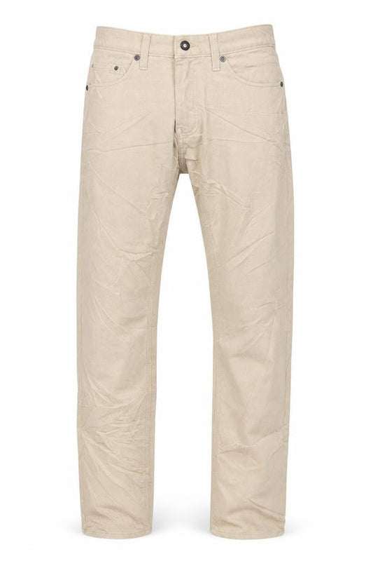 Marks & Spencer Mens Beige Cotton Straight Jeans Size 30 in L33 in Slim Button
