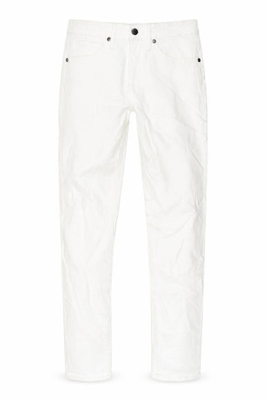 Marks & Spencer Mens White Cotton Skinny Jeans Size 28 in L33 in Regular Button