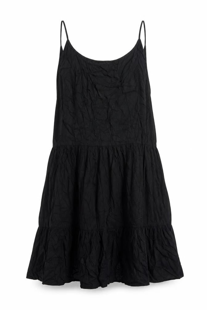 Marks & Spencer Womens Black Viscose A-Line Size 12 Scoop Neck Pullover
