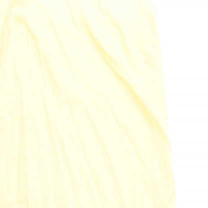 Marks & Spencer Womens Yellow Polyester A-Line Size 12 Scoop Neck Pullover