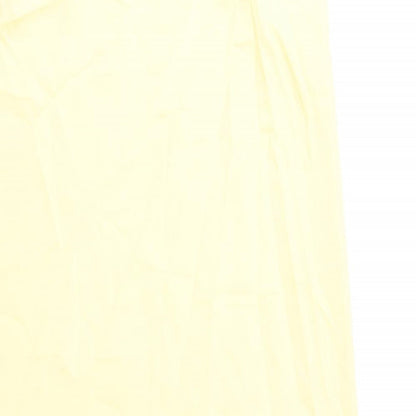Marks & Spencer Womens Yellow Polyester A-Line Size 12 Scoop Neck Pullover