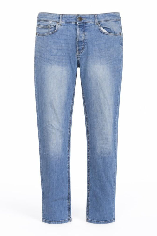 Denim & Co. Mens Blue Cotton Straight Jeans Size 34 in L33 in Regular Zip