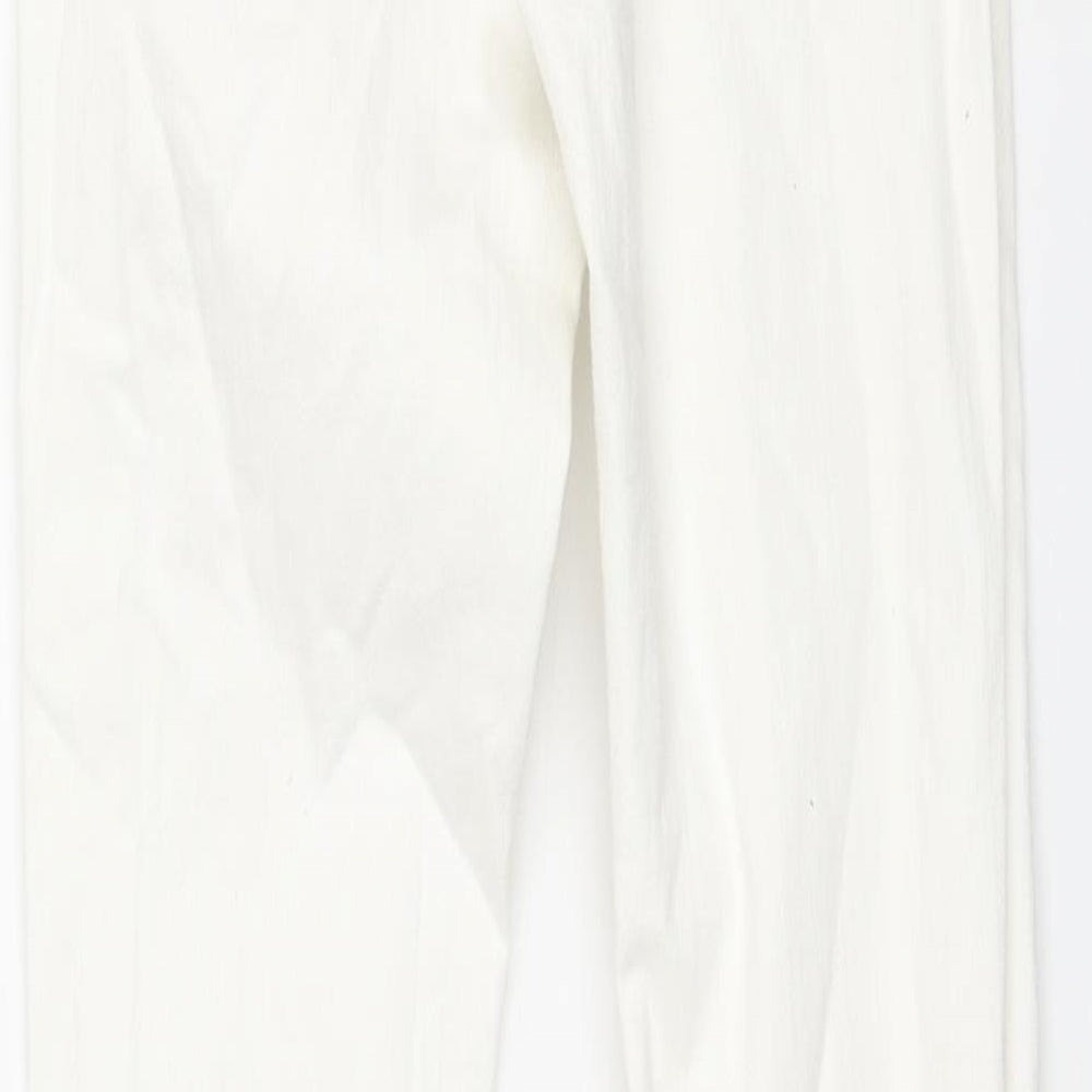 H&M Womens White Cotton Skinny Jeans Size 8 L30 in Regular