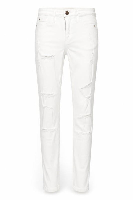 River Island Womens White Cotton Skinny Jeans Size 6 L30 in Regular Zip
