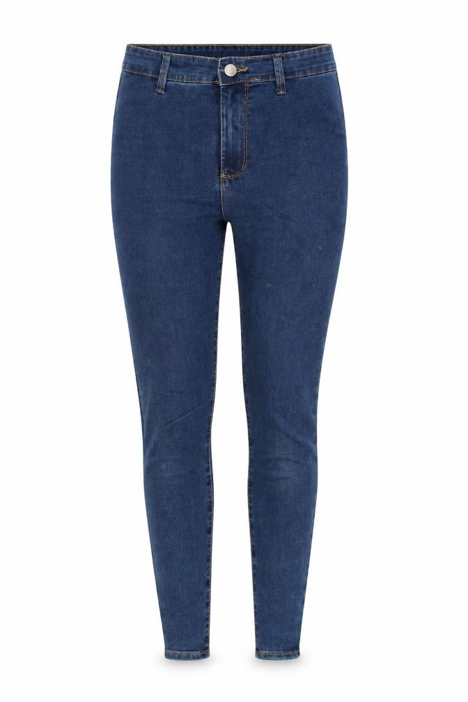 Denim & Co. Womens Blue Cotton Skinny Jeans Size 10 L26 in Regular Zip