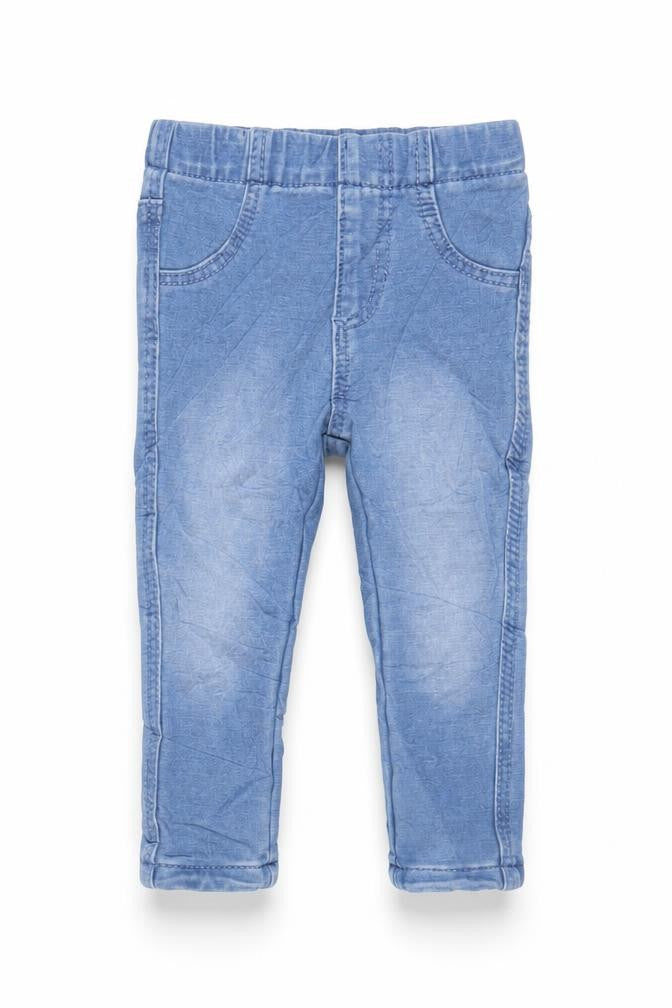 Denim & Co. Girls Blue Cotton Capri Jeans Size 6-9 Months Pullover