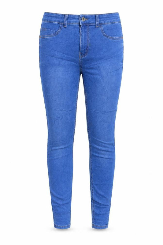 Denim & Co. Womens Blue Cotton Skinny Jeans Size 12 L30 in Regular Zip - Pockets