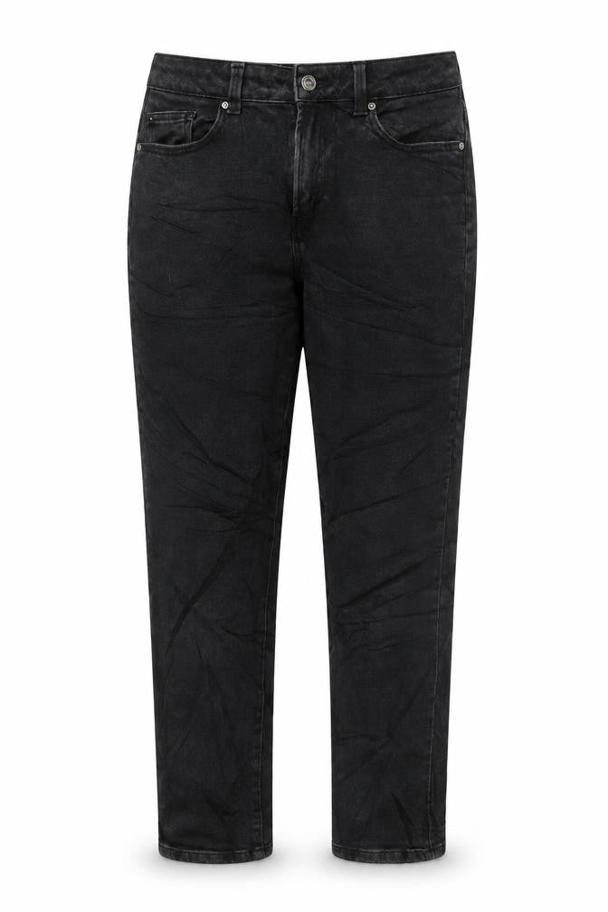 Denim & Co. Womens Black Cotton Straight Jeans Size 12 L27 in Regular Zip - Pockets