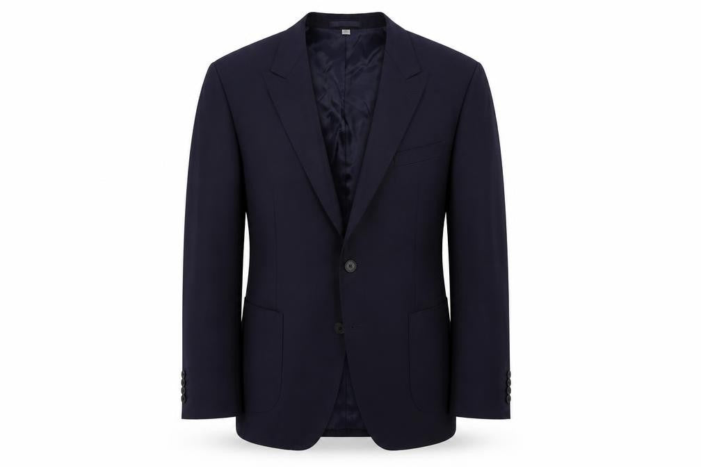 Autograph Mens Blue Polyamide Jacket Suit Jacket Size 46 Regular