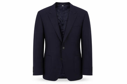 Front view of Autograph men’s blue polyamide jacket suit jacket, size 46, regular