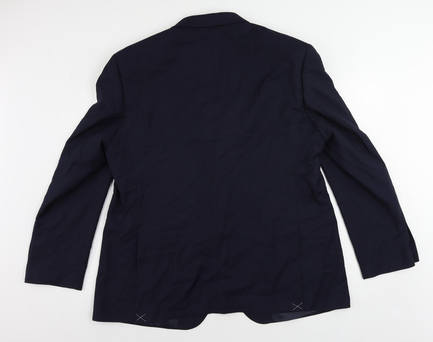 Marks and Spencer Mens Blue Polyester Jacket Suit Jacket Size 46 Regular