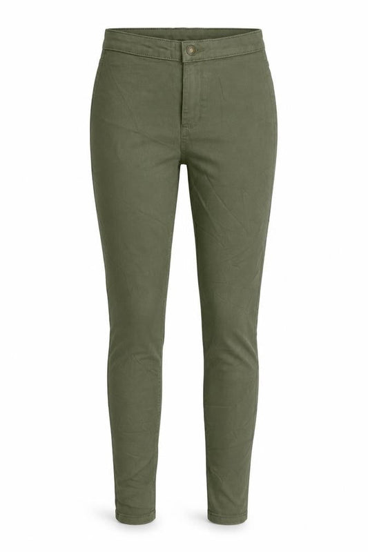 Marks & Spencer Womens Green Cotton Skinny Jeans Size 8 L28 in Regular