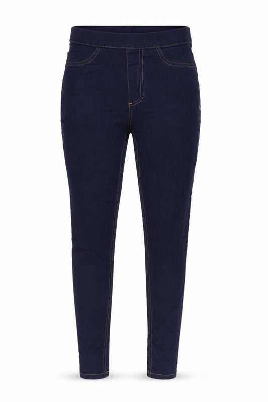 Marks & Spencer Womens Blue Cotton Jegging Jeans Size 8 L29 in Regular - Elastic Waist