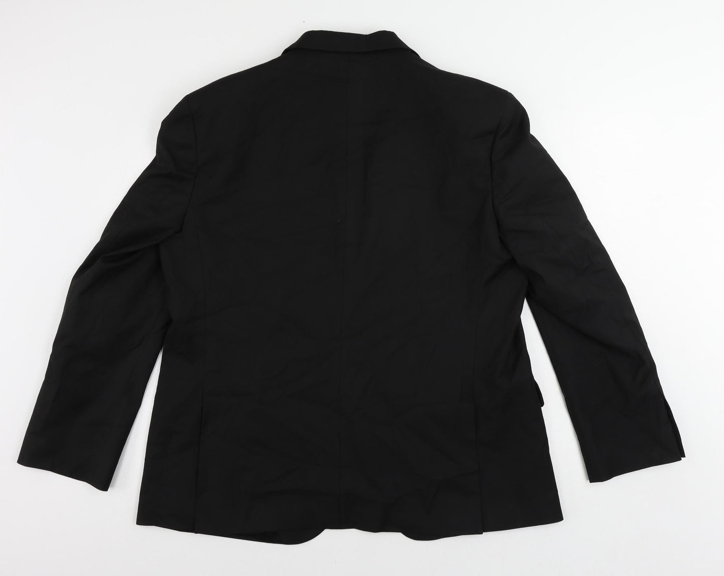Marks and Spencer Mens Black Polyester Jacket Suit Jacket Size 44 Regular