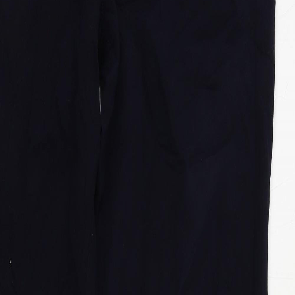 Marks and Spencer Womens Blue Cotton Straight Jeans Size 8 L30 in Regular Zip