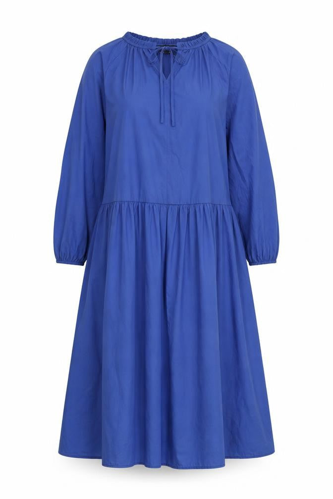 Marks & Spencer Womens Blue Cotton A-Line Size 8 V-Neck Pullover
