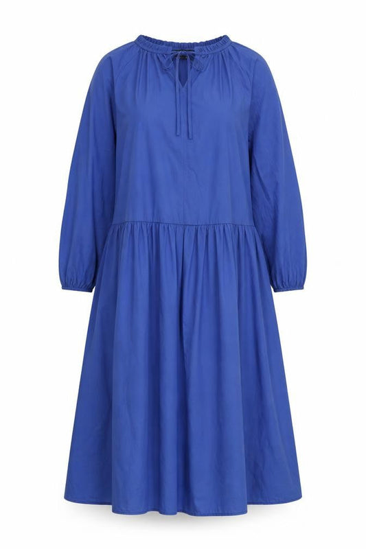 Marks & Spencer Womens Blue Cotton A-Line Size 8 V-Neck Pullover