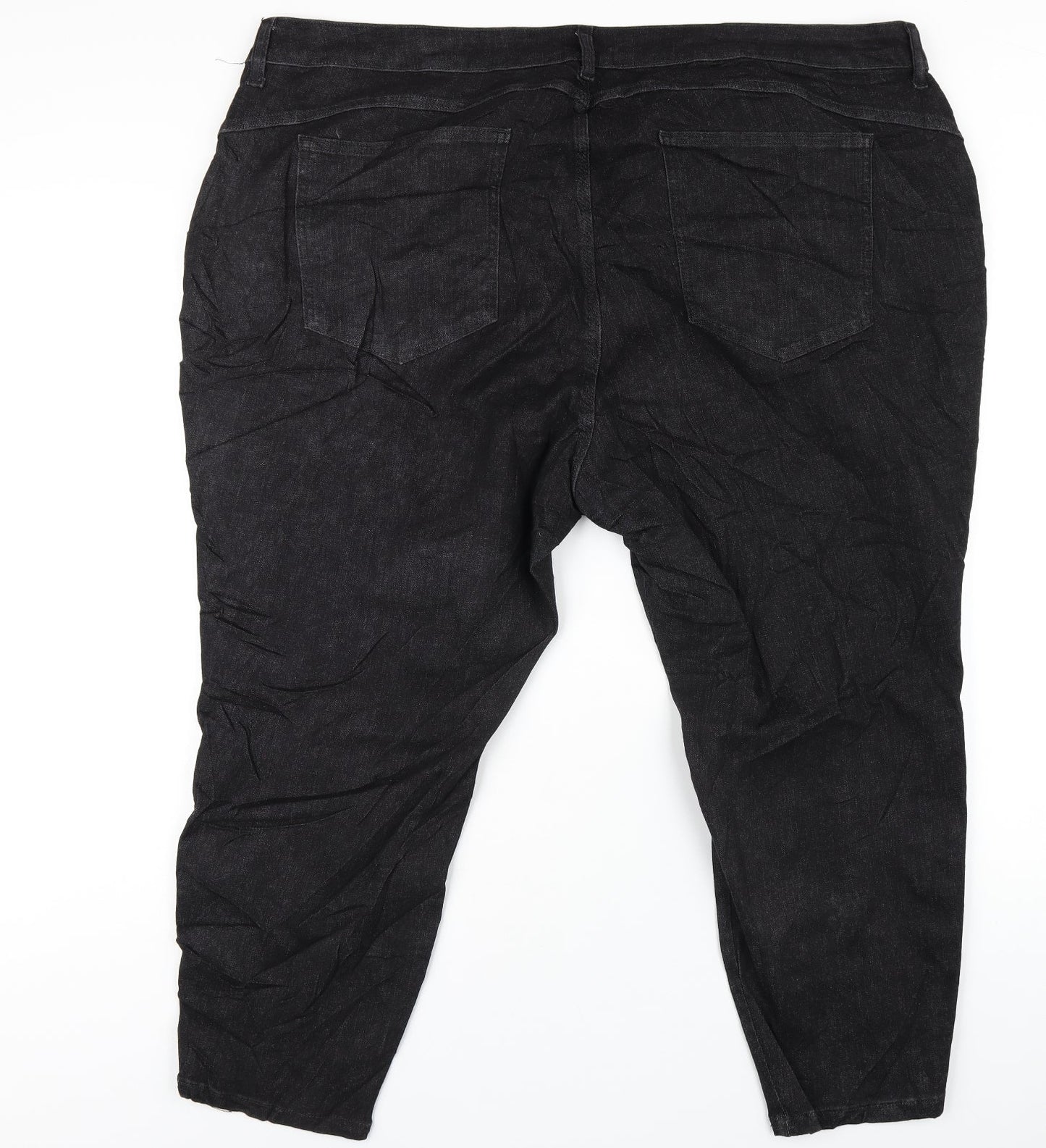 Marks and Spencer Womens Black Cotton Skinny Jeans Size 30 L26 in Regular Zip