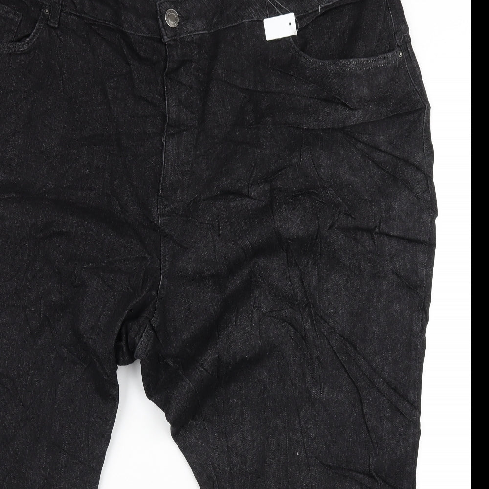 Marks and Spencer Womens Black Cotton Skinny Jeans Size 30 L26 in Regular Zip