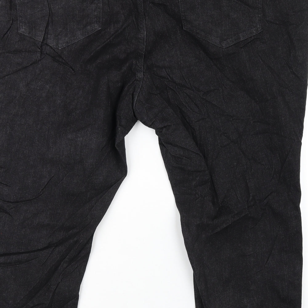 Marks and Spencer Womens Black Cotton Skinny Jeans Size 30 L26 in Regular Zip