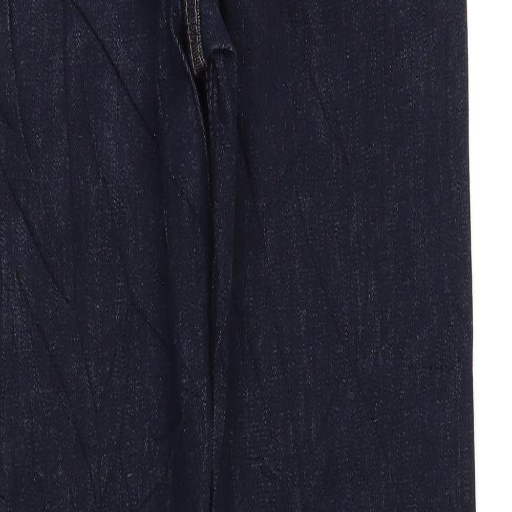 Marks and Spencer Womens Blue Cotton Skinny Jeans Size 6 L31 in Regular Zip