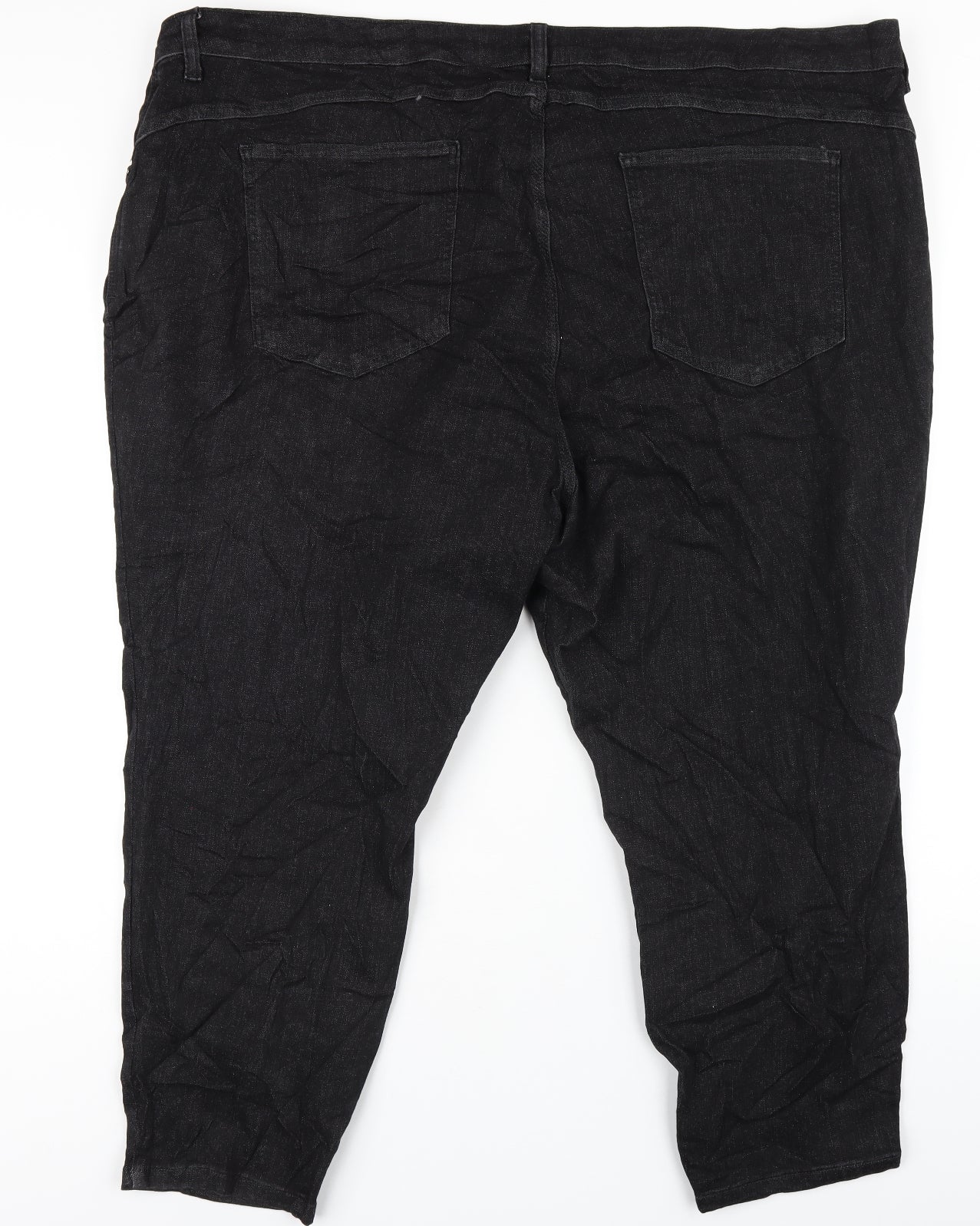 Marks and Spencer Womens Black Cotton Skinny Jeans Size 32 in L26 in Regular Zip