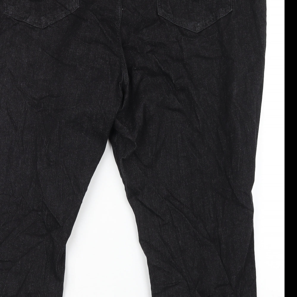 Marks and Spencer Womens Black Cotton Skinny Jeans Size 32 in L26 in Regular Zip