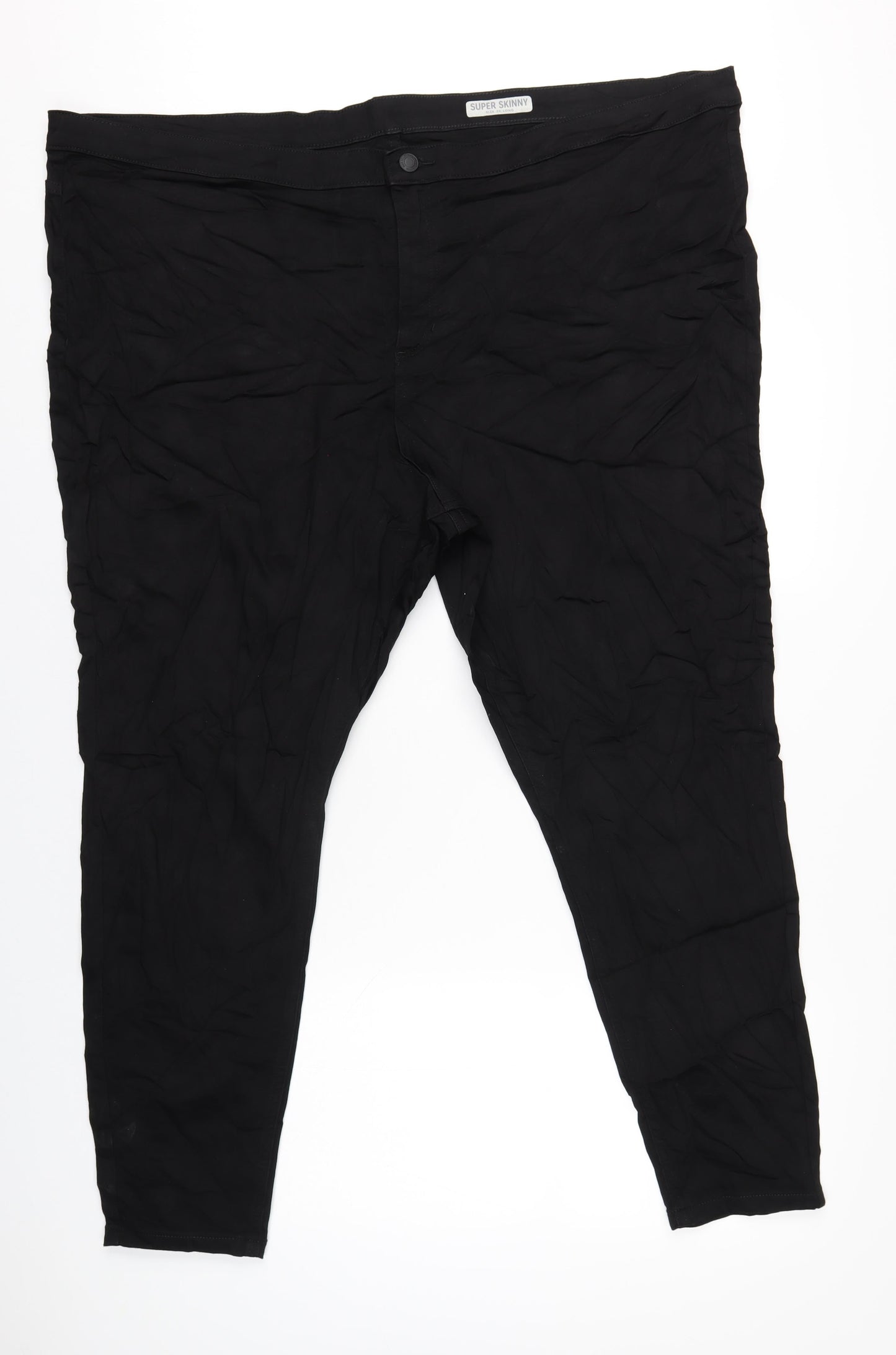 Marks and Spencer Womens Black Cotton Skinny Jeans Size 30 L30 in Regular Zip
