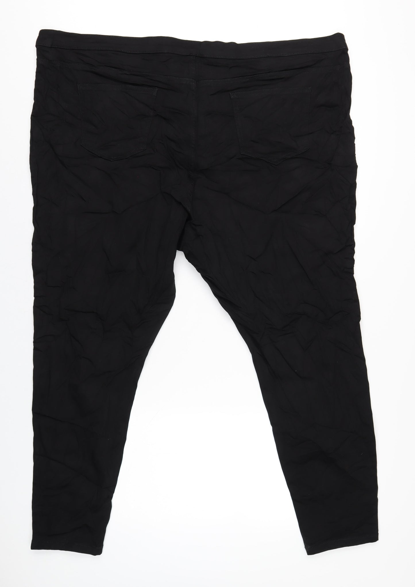 Marks and Spencer Womens Black Cotton Skinny Jeans Size 30 L30 in Regular Zip