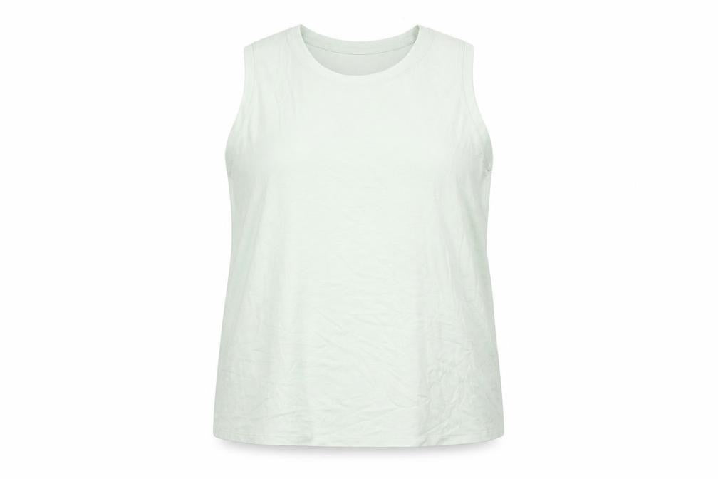 Marks & Spencer Womens Green Polyester Basic Tank Size 20 Round Neck