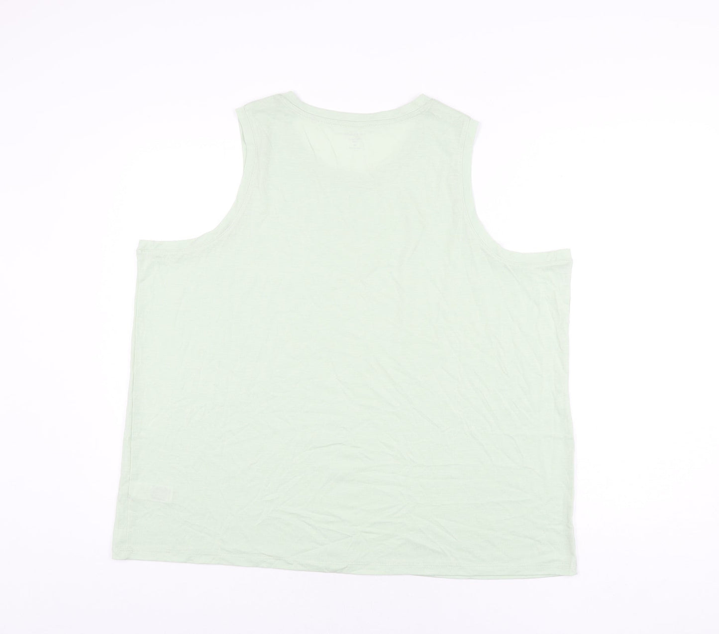 Marks and Spencer Womens Green Polyester Basic Tank Size 20 Round Neck