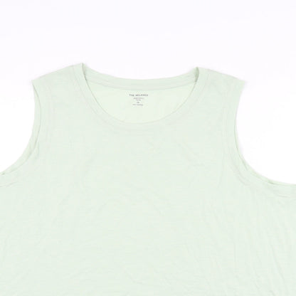 Marks & Spencer Womens Green Polyester Basic Tank Size 20 Round Neck