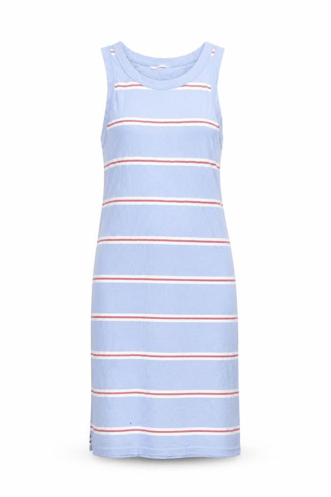 Marks & Spencer Womens Blue Striped Cotton Bodycon Size S Round Neck Pullover