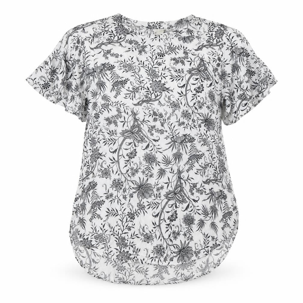 H&M Womens White Viscose Basic Blouse Size 10 Boat Neck