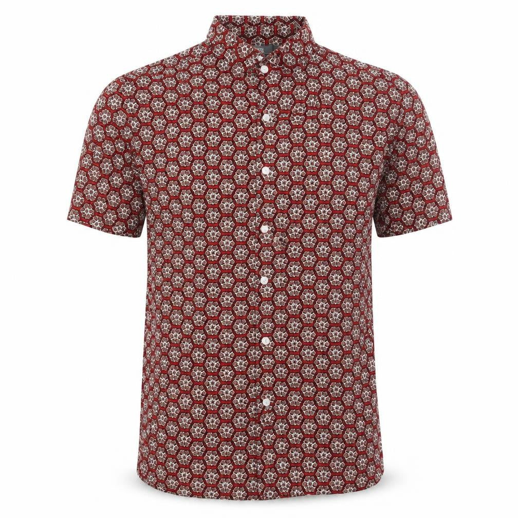 ASOS Mens Multicoloured Viscose Button-Up Size S Collared Button