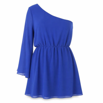 Miso Womens Blue Polyester A-Line Size 14 One Shoulder Pullover