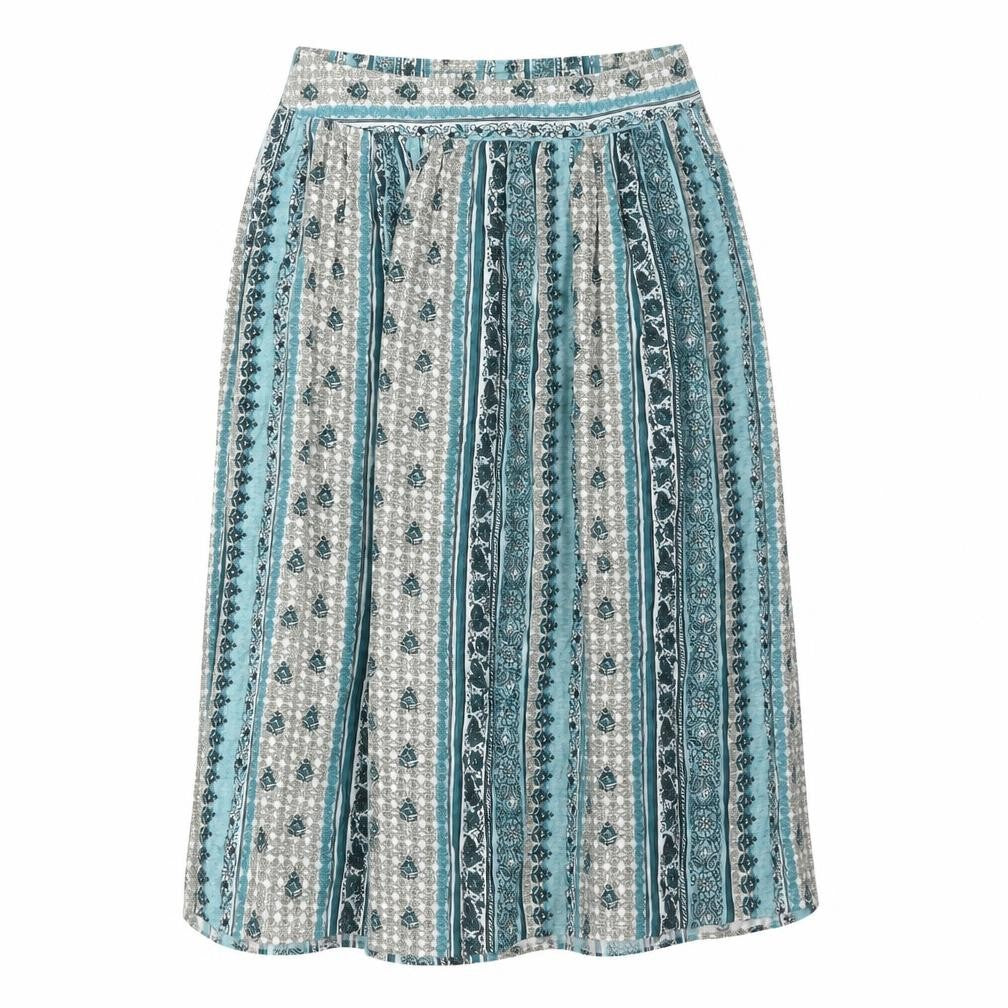 Marks & Spencer Womens Blue Viscose A-Line Skirt Size 10 - Pockets