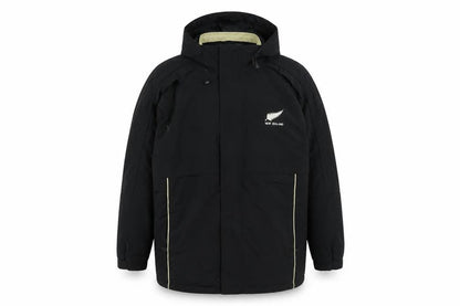 Essentials Men's Black Hooded Parka Jacket Large