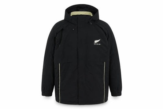 Essentials Men's Black Hooded Parka Jacket Large