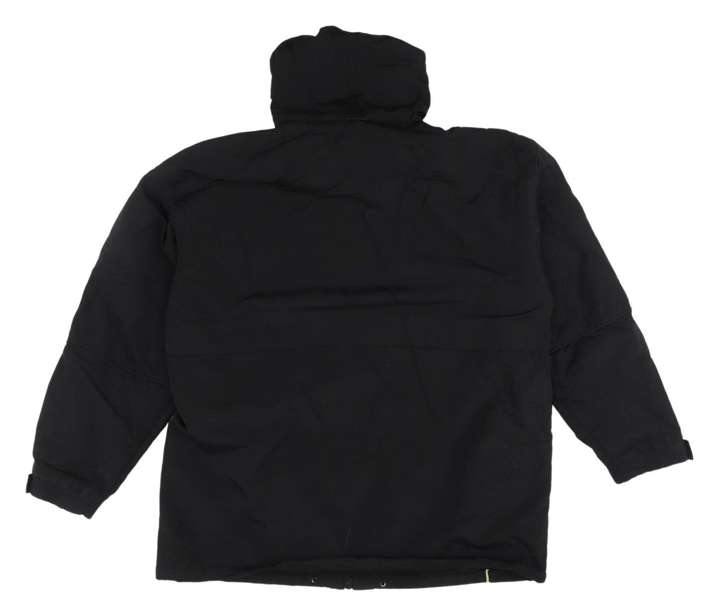 Essentials Men's Black Hooded Parka Jacket Large