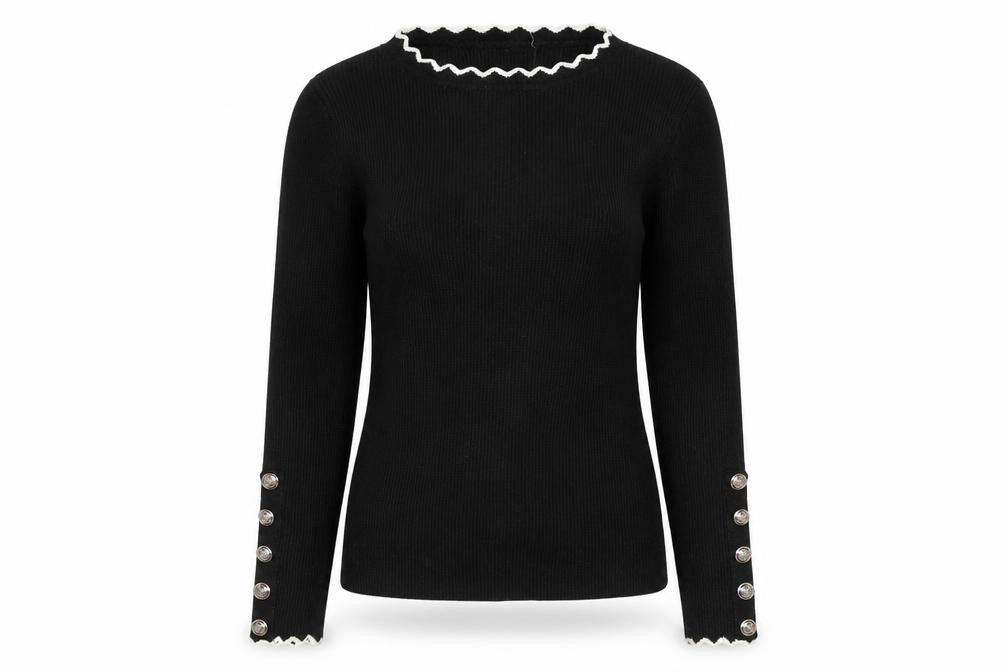 Indie + Moi Women's Black Pullover Jumper S