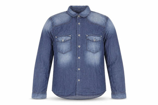 H&M Men's Blue Denim Shirt, Size S, Button-Up Casual