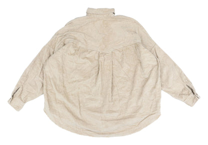 Stradivarius Women's Beige Corduroy Shirt M
