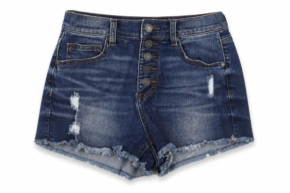 Refuge Women's Blue Denim Cut-Off Shorts Size 4
